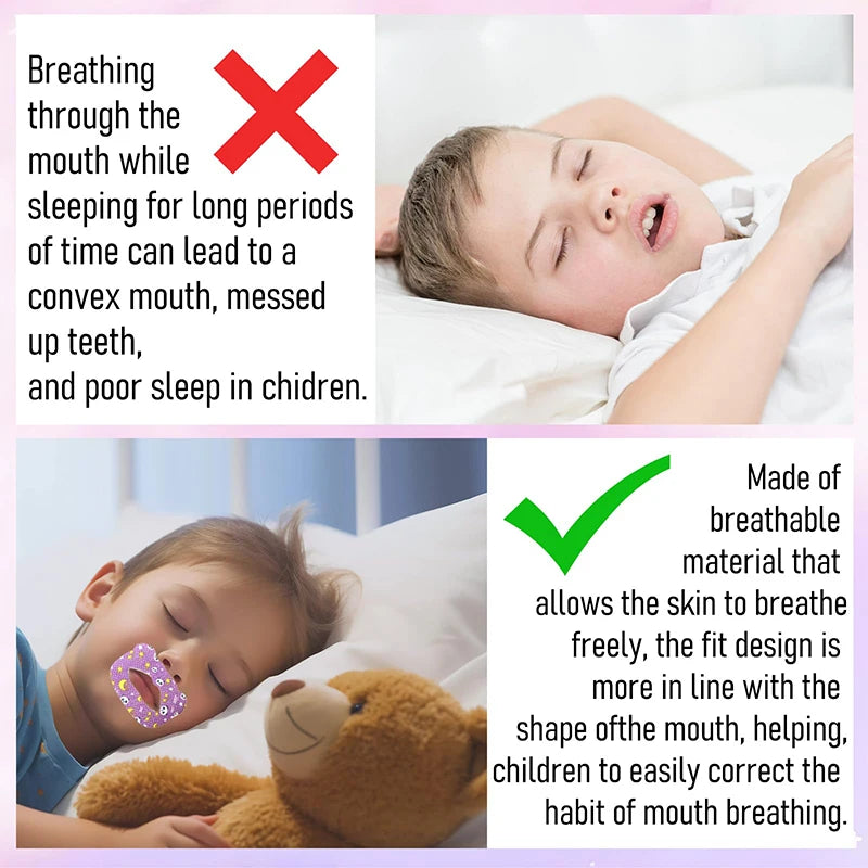 30Pcs Kids Mouth Tape for Sleeping anti Snoring Sleep Strips anti Snoring Sleep Tape Sleep Better Nose Breathing Improved Sleep