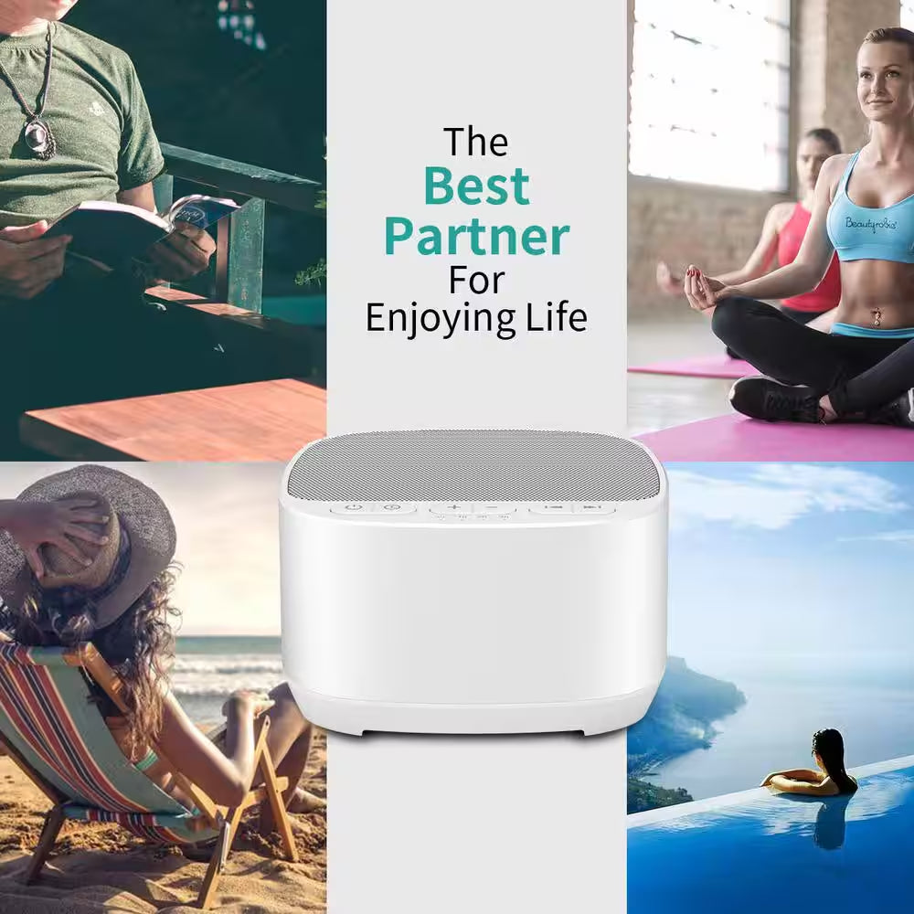 Sleep Sound White Noise Machine with Memory Function 32 Levels of Volume, 40 Natural Soothing Sounds Sleep Therapy