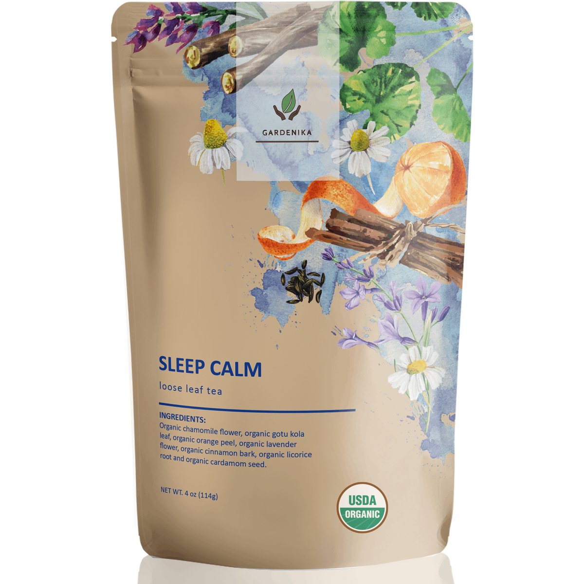 Organic Sleep Tea — Chamomile, Lavender & Gotu Kola