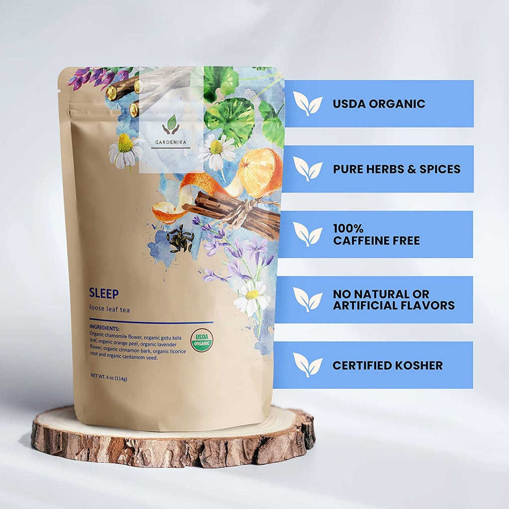 Organic Sleep Tea — Chamomile, Lavender & Gotu Kola