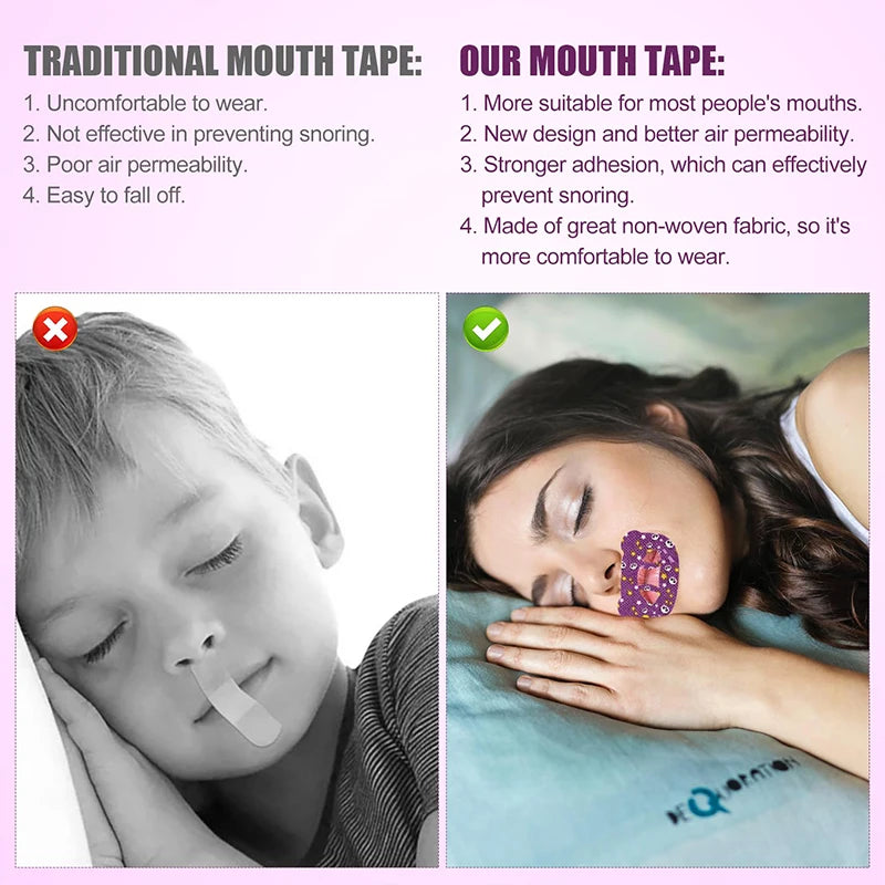 30Pcs Kids Mouth Tape for Sleeping anti Snoring Sleep Strips anti Snoring Sleep Tape Sleep Better Nose Breathing Improved Sleep