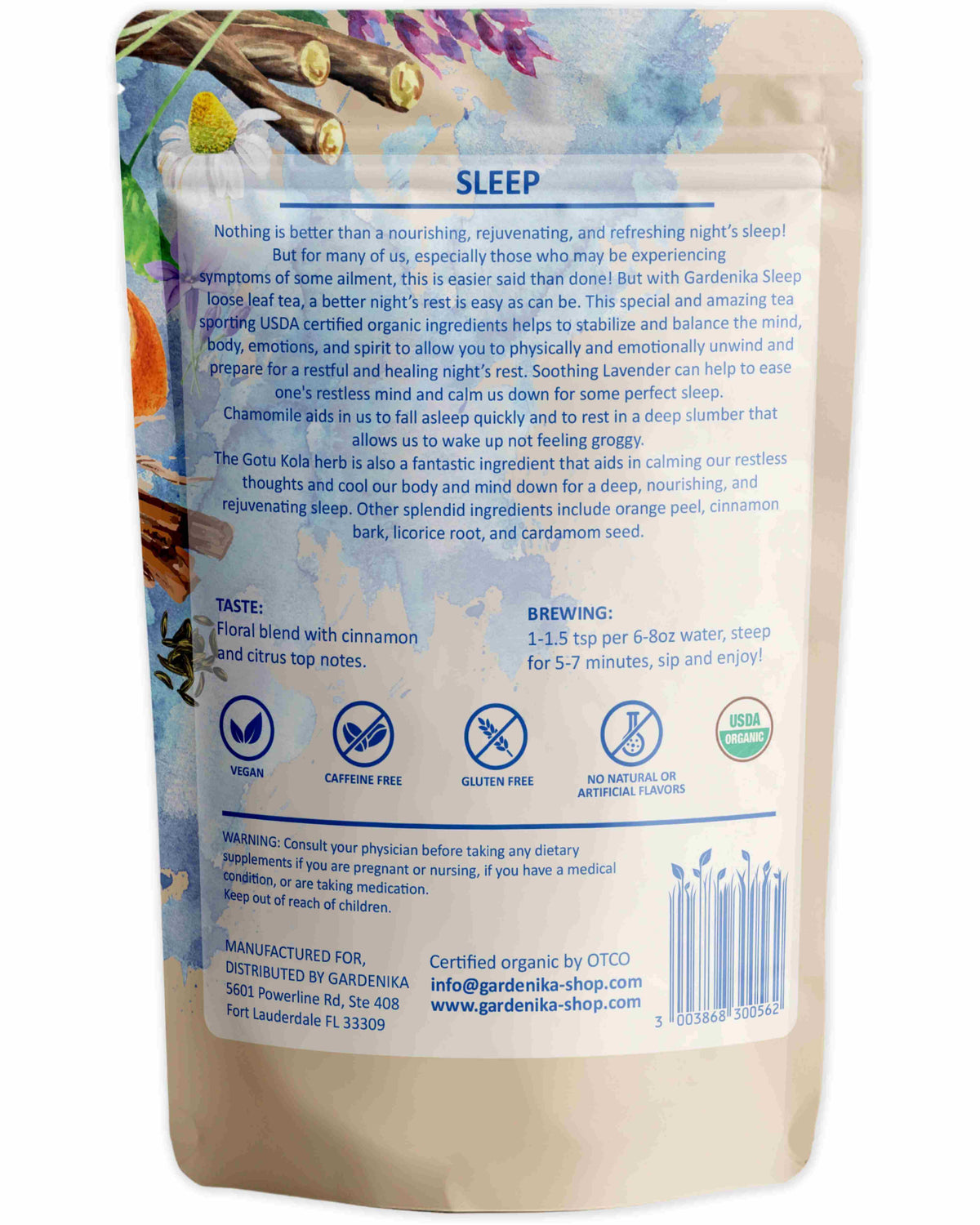 Organic Sleep Tea — Chamomile, Lavender & Gotu Kola
